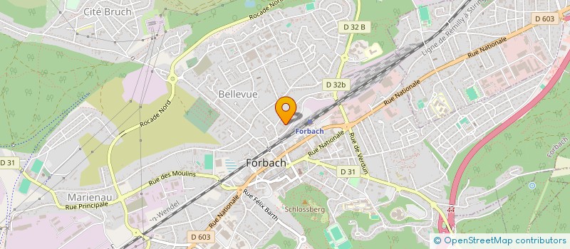 localisation de l'entreprise FERMETURES AUTOMATIQUES ET SYSTEMES DE SECURITE à FORBACH