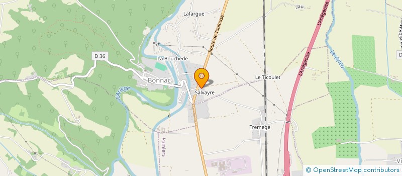 localisation de l'entreprise FERMETURES AUTOMATISMES MENUISERIES BATI à BONNAC