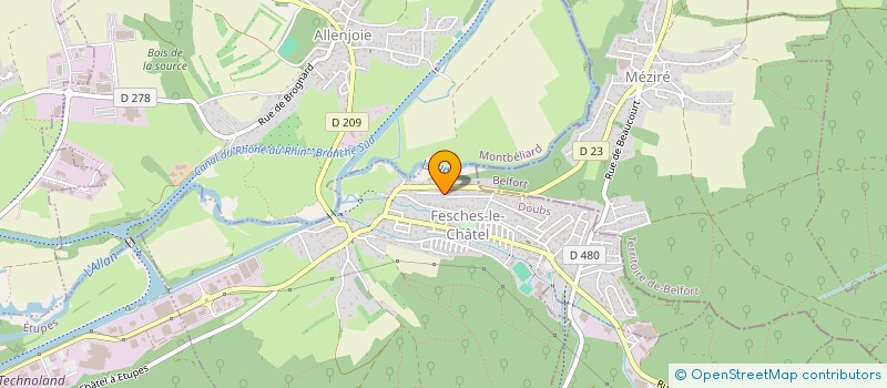 localisation de l'entreprise FERMETURES BELLEVUE  FESCHES-LE-CHATEL