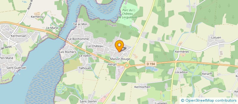 localisation de l'entreprise FERMETURES BRETAGNE SUD à KERVIGNAC