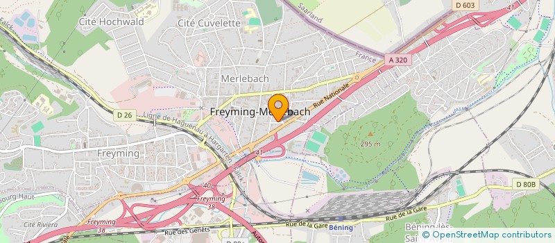 localisation de l'entreprise FERMETURES CARRELAGE SANITAIRE DIFFUSION  FREYMING-MERLEBACH