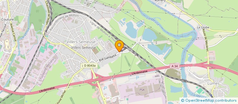 localisation de l'entreprise FERMETURES CHRISTOPHE SOC D'EXPLOITATION  VILLERS-SEMEUSE