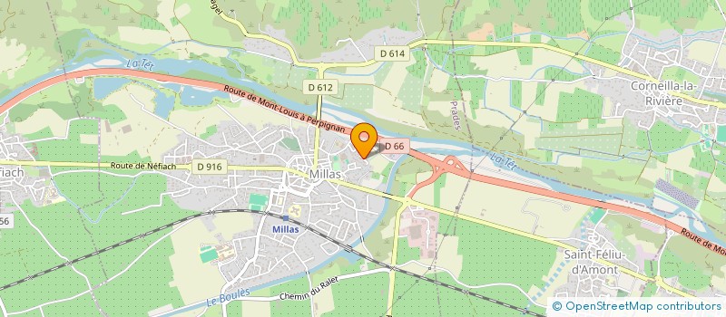 localisation de l'entreprise FERMETURES DE LA TET  MILLAS