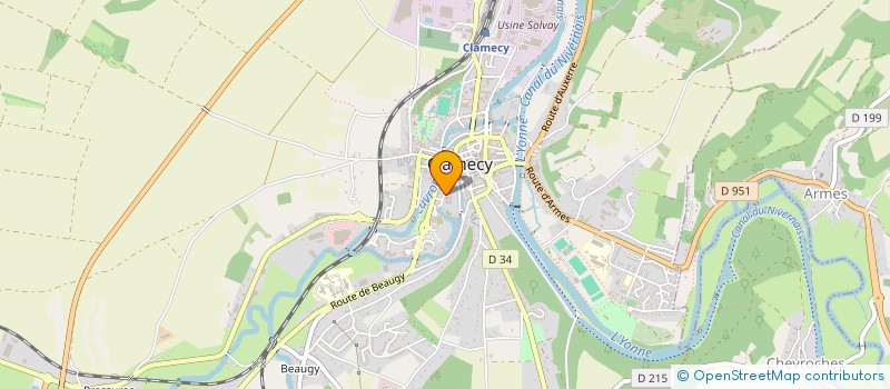 localisation de l'entreprise FERMETURES DU HAUT NIVERNAIS à CLAMECY