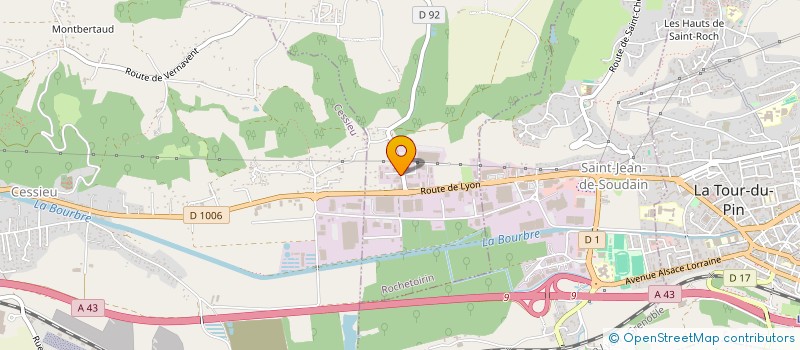 localisation de l'entreprise FERMETURES ET MENUISERIES DAUPHINOISES  ROCHETOIRIN