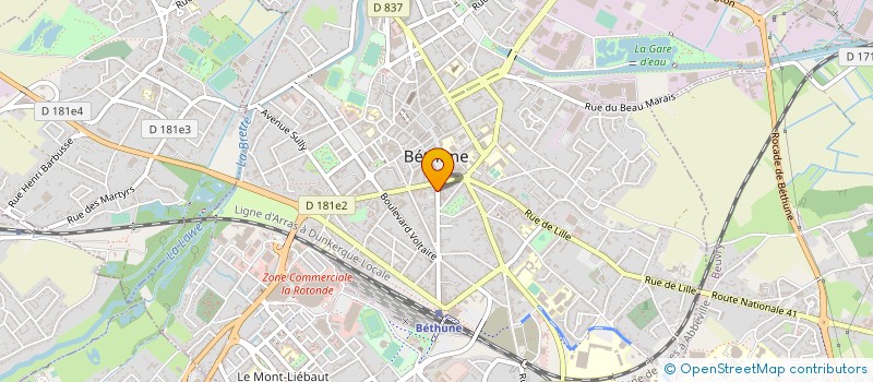 localisation de l'entreprise FERMETURES EUROPEENNES DE BATIMENT à BETHUNE