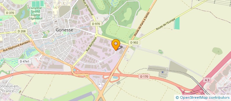 localisation de l'entreprise FERMETURES INDUSTRIELLES MENUISERIES ALUMINIUM  GONESSE