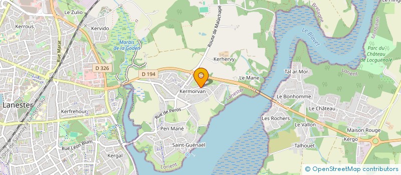 localisation de l'entreprise FERMETURES ISOLATION BRETAGNE à LANESTER
