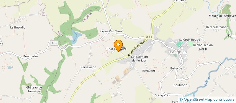 localisation de l'entreprise FERMETURES LE NOUY à BRIEC