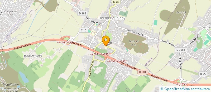 localisation de l'entreprise FERMETURES LENSOISES à HERSIN-COUPIGNY