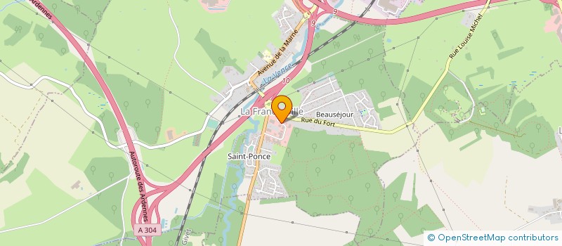 localisation de l'entreprise FERMETURES PONSARDIN SOCIETE D'EXPLOITATION à LA FRANCHEVILLE