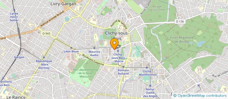 localisation de l'entreprise FERMETURES VOLETS VALETTE à CLICHY-SOUS-BOIS