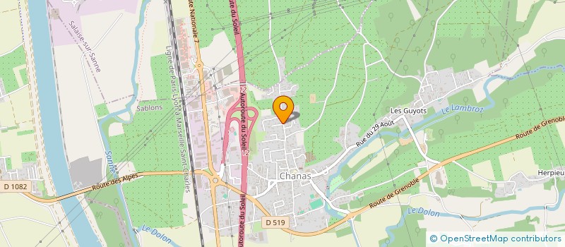 localisation de l'entreprise FERMISOL HABITAT  CHANAS