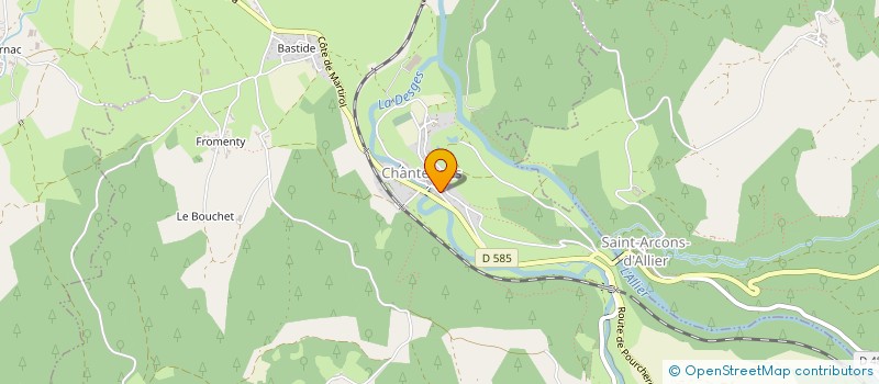 localisation de l'entreprise FERNAND DUMAS  CHANTEUGES