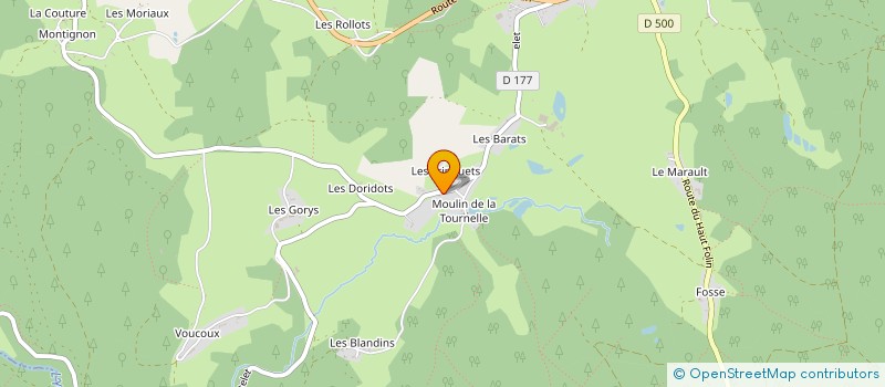 localisation de l'entreprise FERNAND DUSSERT CHARCUTIER à ARLEUF