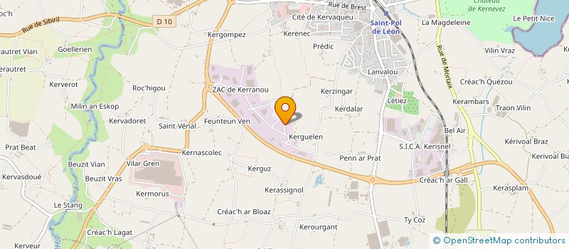 localisation de l'entreprise FERNAND PAUGAM SA à SAINT-POL-DE-LEON