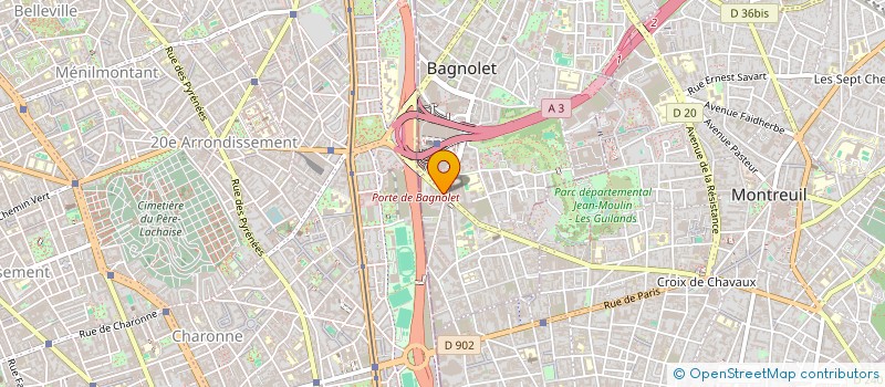 localisation de l'entreprise FERO à BAGNOLET