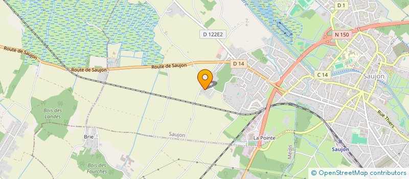 localisation de l'entreprise FERO ATLANTIQUE PEINTURE  SAUJON