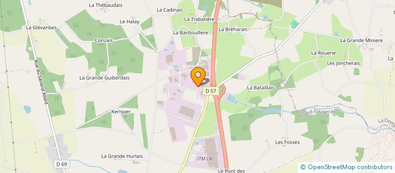 localisation de l'entreprise FEROTEC à GRAND-FOUGERAY