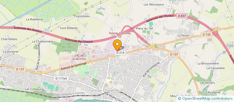localisation de l'entreprise FERRAND AUTOS NEGOCE à TONNAY-CHARENTE