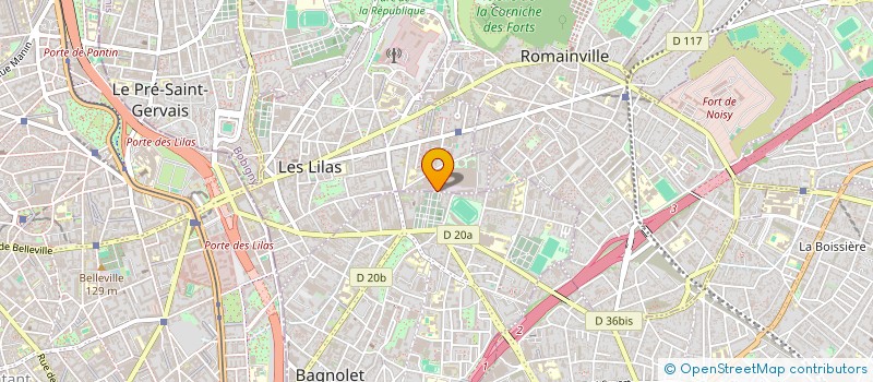 localisation de l'entreprise FERREIRA à LES LILAS