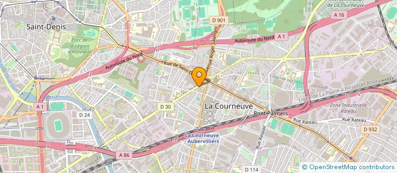 localisation de l'entreprise FERREIRA AUXILIAIRE DE BATIMENT à LA COURNEUVE