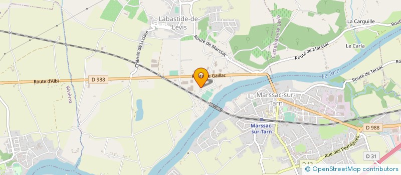 localisation de l'entreprise FERREIRA EURO AUTO à LABASTIDE-DE-LEVIS
