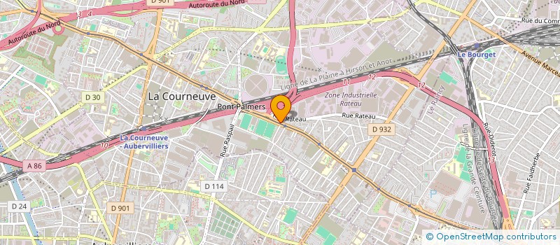 localisation de l'entreprise FERRIGNA à LA COURNEUVE