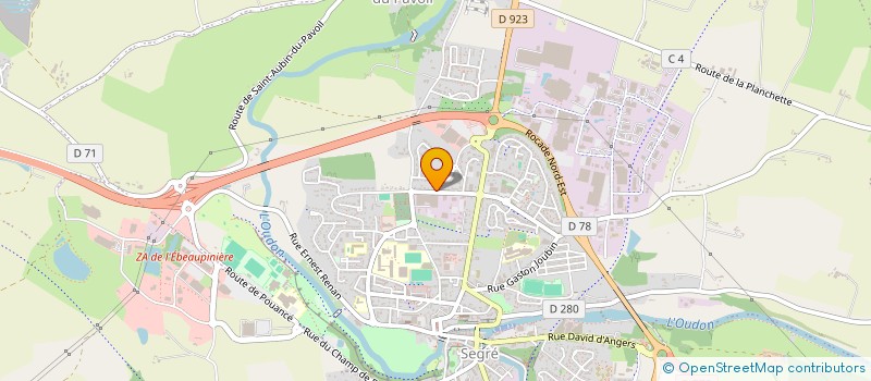 localisation de l'entreprise FERRONIMMO  SEGRE-EN-ANJOU BLEU