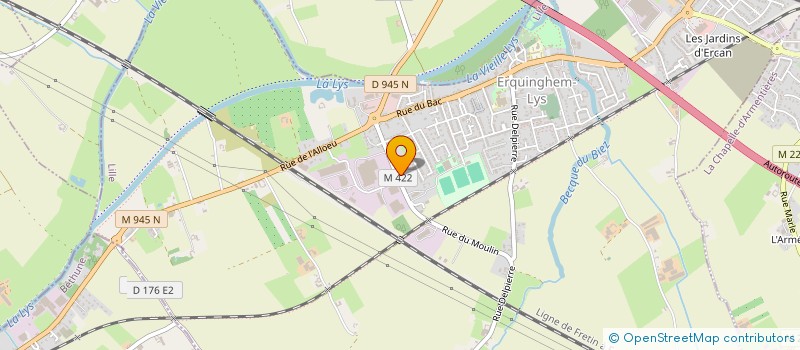 localisation de l'entreprise FERRONNERIE CHEVALIER  ERQUINGHEM-LYS