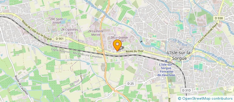 localisation de l'entreprise FERRONNERIE D ART DE LA SORGUE à L'ISLE-SUR-LA-SORGUE
