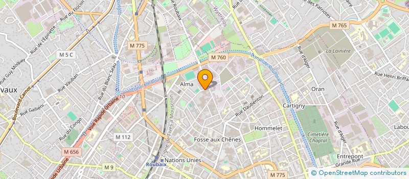 localisation de l'entreprise FERRONNERIE ET SERRURERIE G. DEGOUY  ROUBAIX