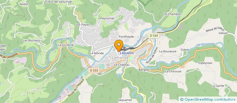 localisation de l'entreprise FERRONNERIE MARTEL à LAMASTRE