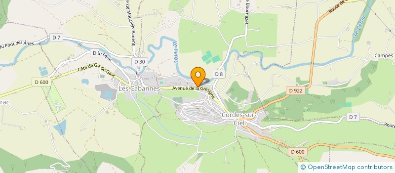 localisation de l'entreprise FERRONNERIE OCCITANE  CORDES-SUR-CIEL