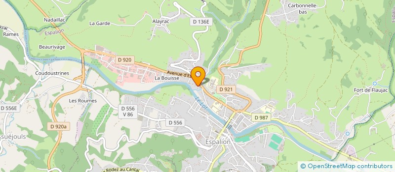 localisation de l'entreprise FERRONNERIE POUGET à ESPALION