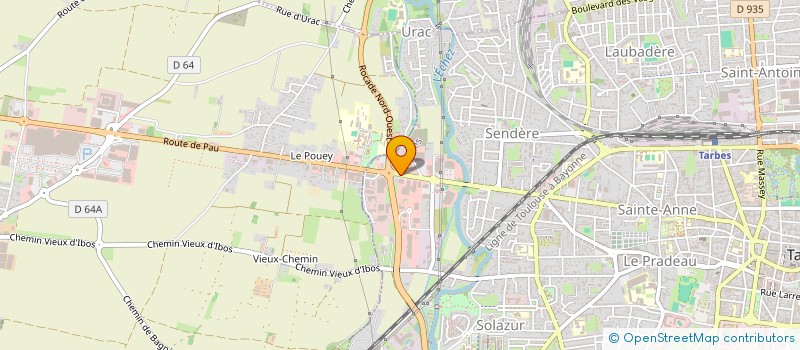 localisation de l'entreprise FERRONNERIE SERRURERIE AGULLO  TARBES