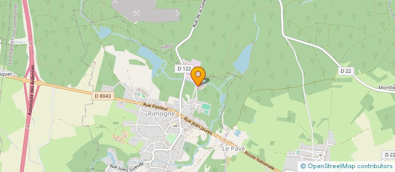 localisation de l'entreprise FERRONNERIES ARDENNAISES  RIMOGNE