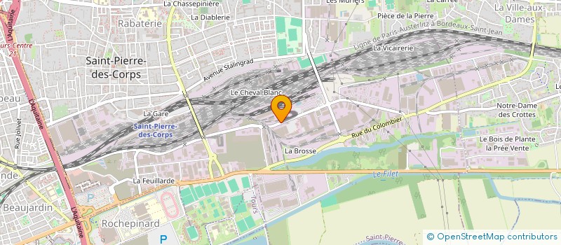 localisation de l'entreprise FERROTRACT à SAINT-PIERRE-DES-CORPS