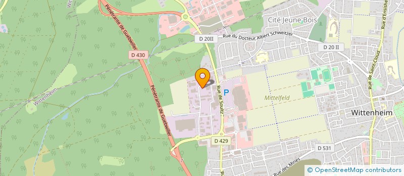localisation de l'entreprise FERRUM BLANCHISSERIE à WITTENHEIM