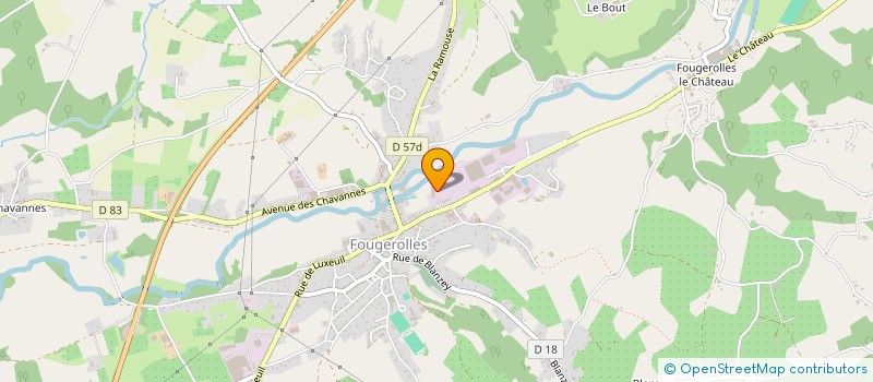 localisation de l'entreprise FERS ET METAUX  FOUGEROLLES-SAINT-VALBERT