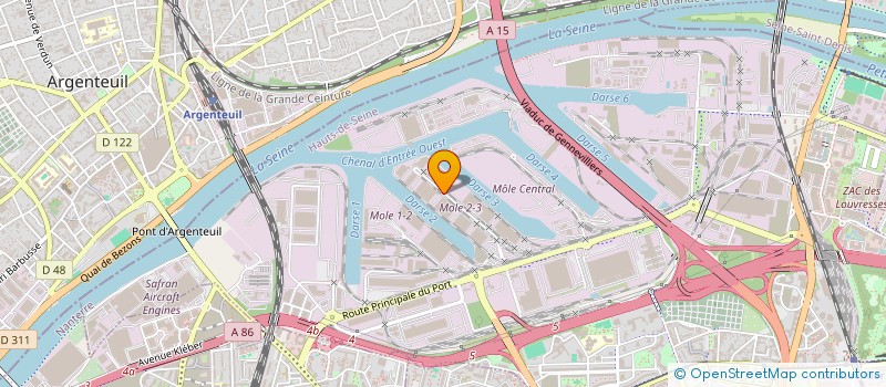 localisation de l'entreprise FERS ET METAUX DE PARIS à GENNEVILLIERS