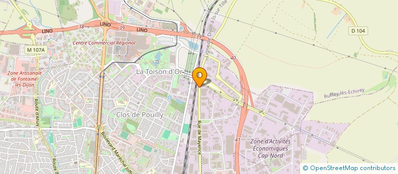 localisation de l'entreprise FERS ET METAUX DU DIJONNAIS à DIJON
