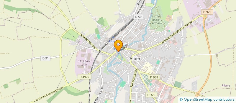 localisation de l'entreprise FERS ET METAUX LECONTE à ALBERT