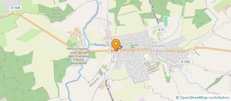 localisation de l'entreprise FERS METAUX ET TRANSPORTS BEHEM  COURCELLES-CHAUSSY