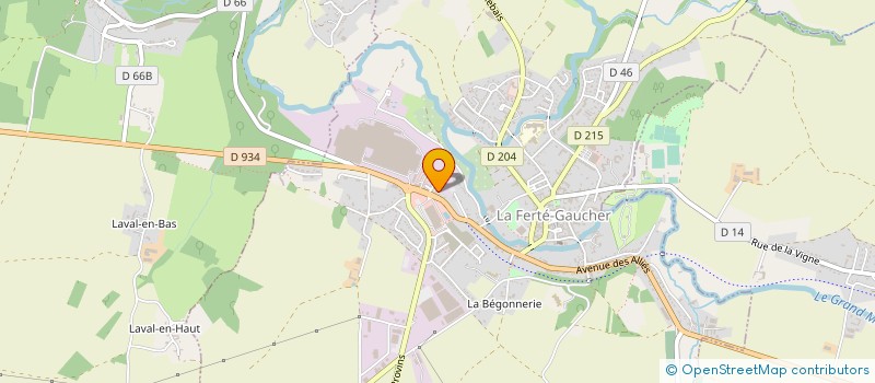 localisation de l'entreprise FERTE PIECES AUTO à LA FERTE-GAUCHER