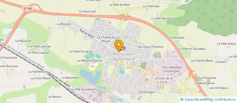 localisation de l'entreprise FERTE PIZZA à MONTAUBAN-DE-BRETAGNE