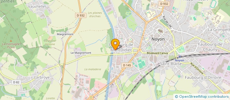 localisation de l'entreprise FERTISOL à NOYON