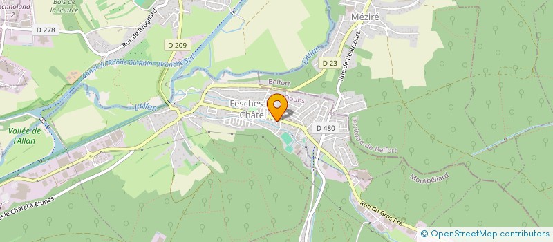 localisation de l'entreprise FESCHES FERMETURES  FESCHES-LE-CHATEL