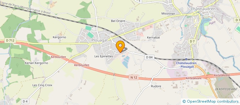 localisation de l'entreprise FEST IN LEFF  CHATELAUDREN-PLOUAGAT