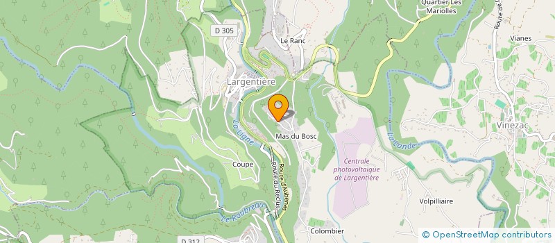 localisation de l'entreprise FESTI'BLUE à LARGENTIERE